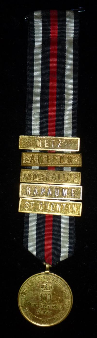 Franco Prussian War Medal & 5 Clasps