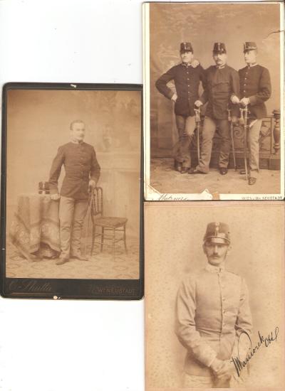 WWI Austrian Soldier Cabinet Photo Picture Lot 3