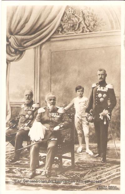 WWI era German Postcard Bavaria Royal Family