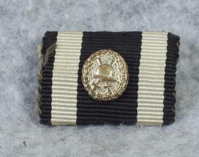 WWI German Iron Cross Ribbon Bar w/ Wound Badge