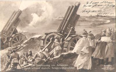 WWI Postcard German Field Artillery Unit Marked