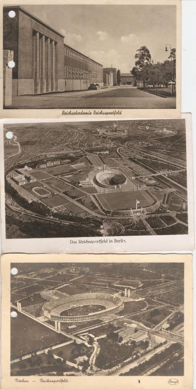 WWII German Postcards Reichssportfeld Berlin 