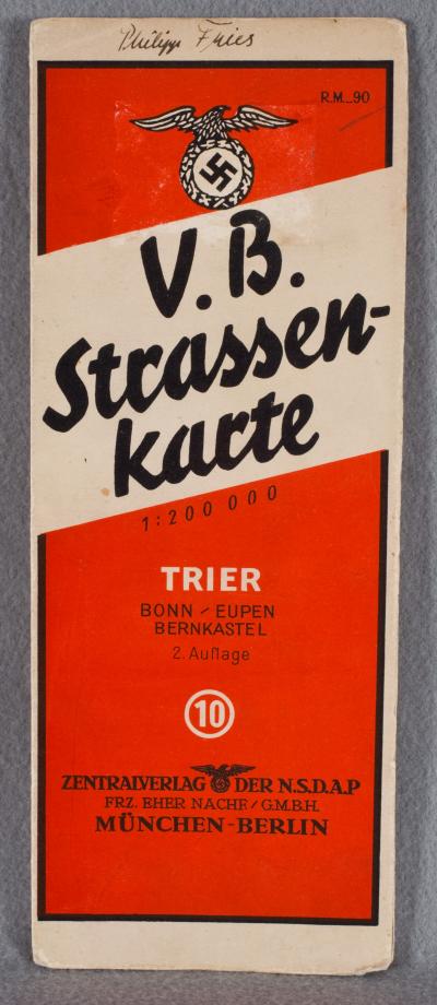 WWII NSDAP German Street Map Trier