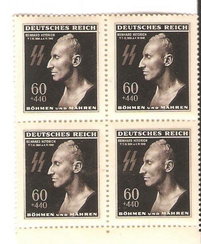 Nazi German Postage Stamps Czech Reinhard Heydrich