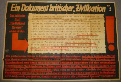 German Propaganda Poster Anti British