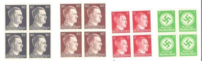 WWII German Postage Stamps Hitler Swastika Lot