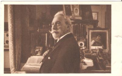 WWII era Postcard German Kaiser in his Study