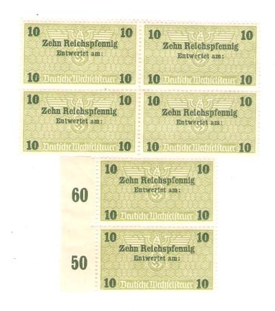 WWII German Tax Stamps