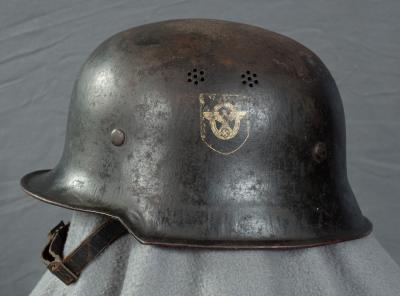 German Fire Police Double Decal Helmet
