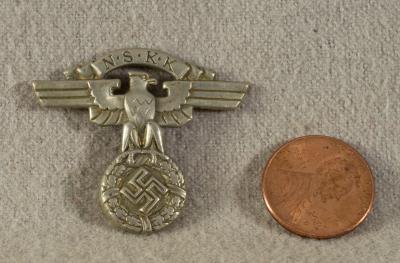 WWII German NSKK Cap Eagle Pin Insignia