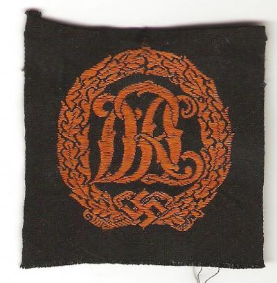 WWII German DRL Cloth Sports Badge