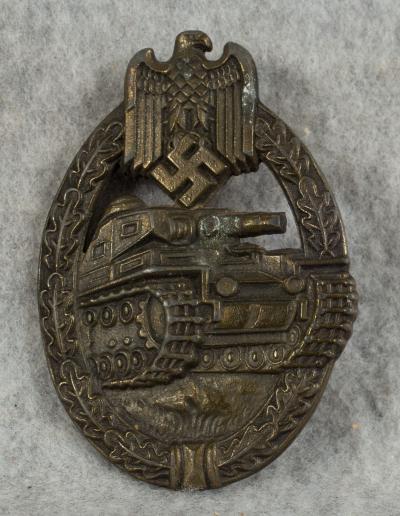 WWII German Panzer Assault Badge Bronze Wiedmann