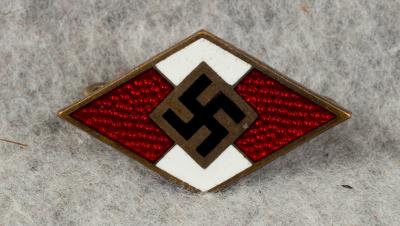 WWII HJ Hitler Youth Members Pin Diamond