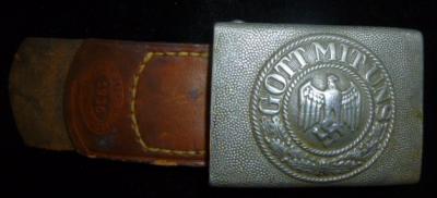 WWII German WH Army Belt Tabbed Buckle 