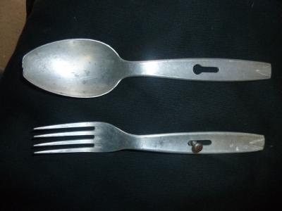 WWII German Fork Spoon Set