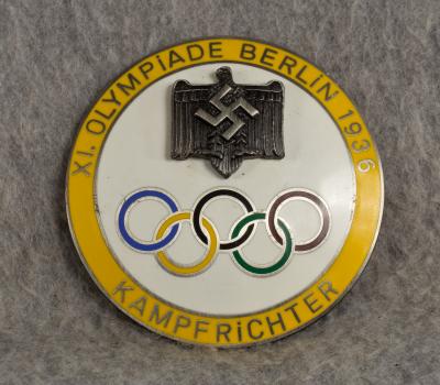 German 1936 Olympic Judge Badge Yellow Repro