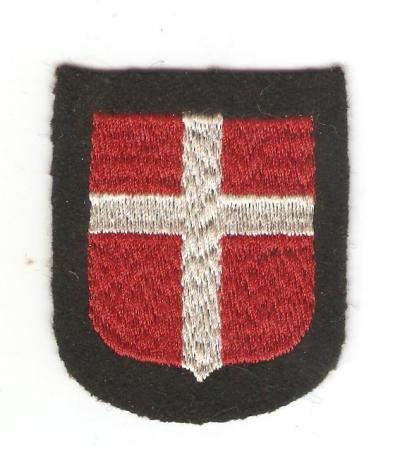Waffen SS Danish Volunteer Sleeve Shield Insignia
