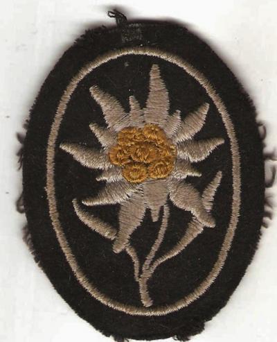 WWII German SS Edelweiss Patch