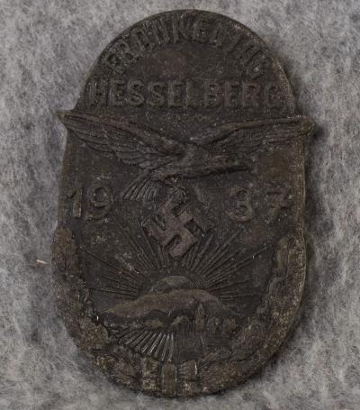 Luftwaffe 1937 Hesselberg Frankentag Tinnie Badge