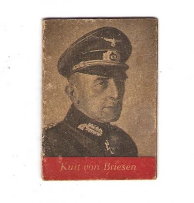 WHW Knights Cross Kurt von Briesen Booklet