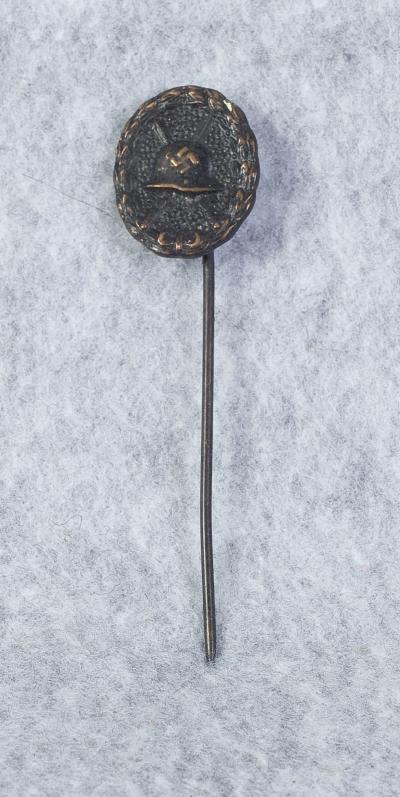 WWII German Black Wound Badge Stick Pin