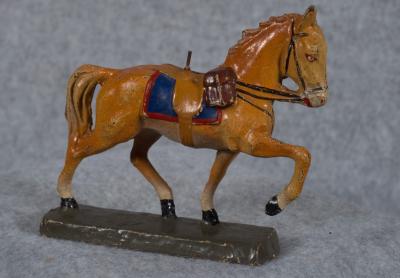 German Toy Soldier Horse Mount Elastolin 