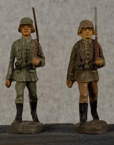 SOLD Archive Area-- WWI German Marching Toy Soldiers Pair