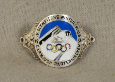 Olympic 1936 Garmisch German Walking Stick Badge