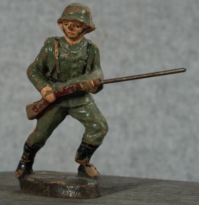 German Toy Soldier Advancing Elastolin