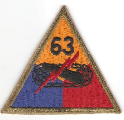 US Army Patch 63rd Armored Tank Battalion 