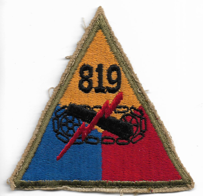 US Army Armored 819th Tank Battalion Patch