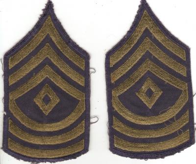 Items For SALE Area-- US Army 1st Sergeant Rank Patches