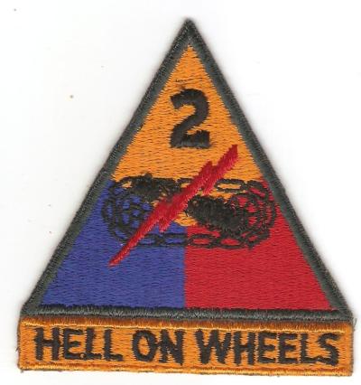 Army 2nd Armored Division Patch 1950's