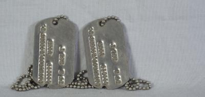 USNR Dog Tags Robert B. Bathurst 1950's