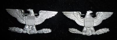 Sterling Colonel Rank Insignia Pins