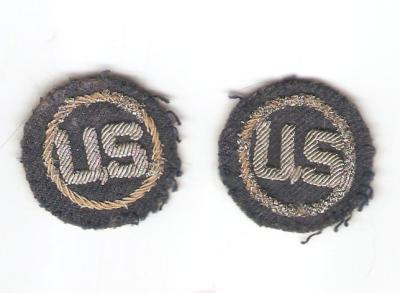 USAF Air Force US Bullion Enlisted Collar Discs