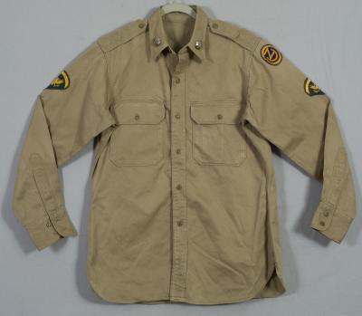 US Army Khaki Uniform Long Sleeve Shirt 1950's