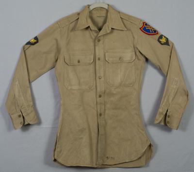 US Army Khaki Uniform Long Sleeve Shirt 1950's