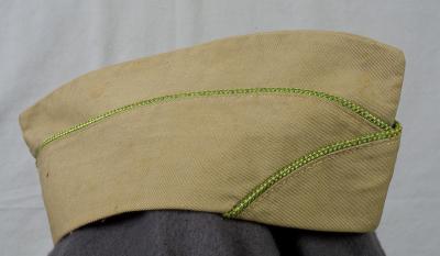 Khaki Military Police MP Garrison Cap 1950's