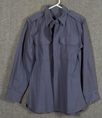 SOLD Archive Area-- USAF Blue Wool Flannel Dress Shirt 1950's