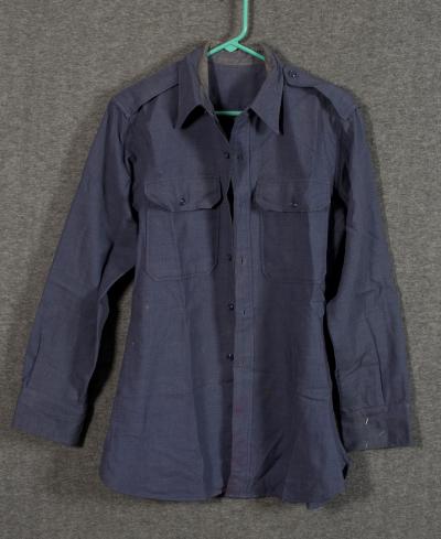 SOLD Archive Area-- USAF Blue Wool Flannel Dress Shirt 1950's