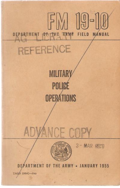 FM 19-10 Field Manual Military Police Operations
