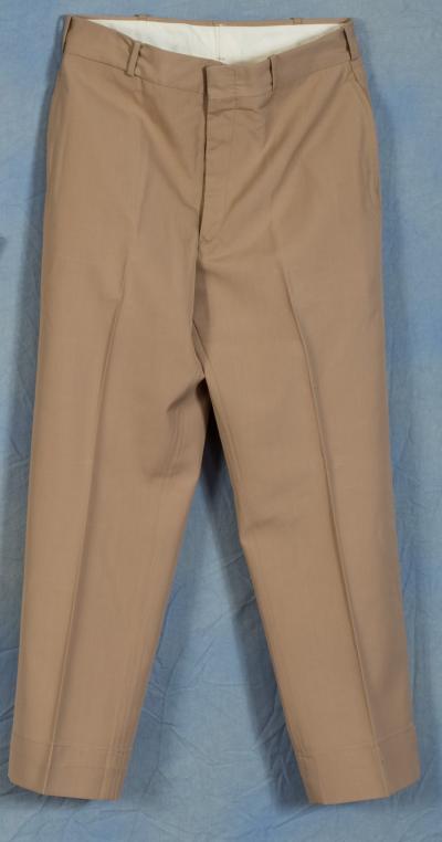 SOLD Archive Area-- Khaki Uniform Trousers 1970's era