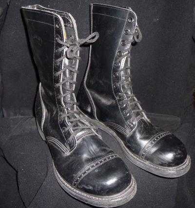 SOLD Archive Area-- Vintage Jump Combat Boots Capped Toe