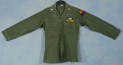 US Army Sateen Uniform Shirt 4th Armor Division 