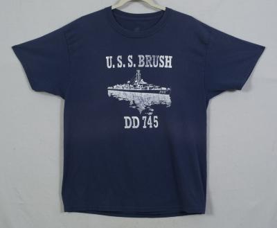 USN Navy Camp Shirt USS Brush DD 745