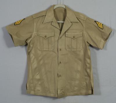 Vietnam Era Khaki Uniform Short Sleeve Shirt 