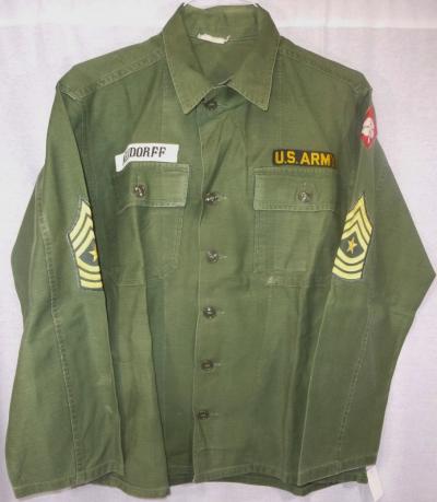 SOLD Archive Area-- Vietnam Army Combat Sateen Field Shirt
