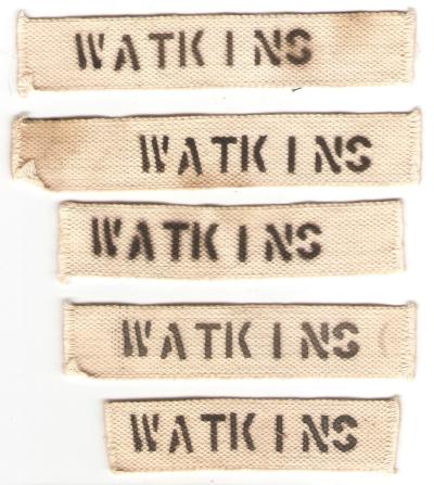 US Army Uniform Name Tape Lot of 5