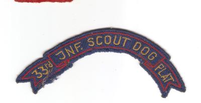 Patch Scroll 33rd Infantry Scout Dog Platoon